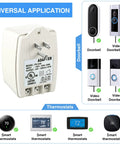 Plug In 24 Volt Transformer 40 VA With Auto Resetting PTC Fuse For Ring Doorbell And Thermostats Compatible With Nest Ecobee Sensi.