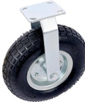 No Sweet Glide 12 Inch Pneumatic Caster Wheels Set With Precision Ball Bearings And Knobby Ribbed Rubber Tires close-up of single wheel.