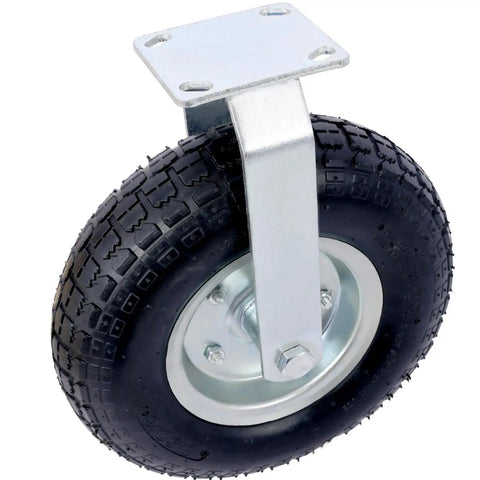 No Sweet Glide 12 Inch Pneumatic Caster Wheels Set With Precision Ball Bearings And Knobby Ribbed Rubber Tires close-up of single wheel.