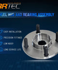 Plug And Play Front Wheel Hub And Bearing Assembly For Ford Focus 2000 2011 With ABS Four Lug Hub OE 518510 on display