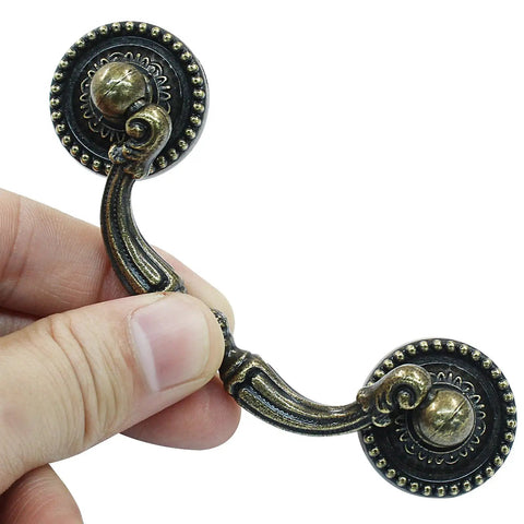 Solid Three Inch Vintage Bail Drawer Pulls Machined From Heavy Duty Zinc Alloy With A Chip Resistant Antique Bronze Finish Tool Free Install On Cupboards Or Furniture Bold Update Every Single Time Pair Fastens Tight