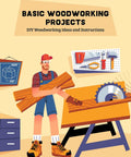 Hands On Woodworking Projects For Beginners: Simple DIY Woodworking Ideas And Clear Step By Step Instructions To Build Furniture, Home Decor, And Quick Fixes Like A Pro; man holding wood plank, sawdust flying.
