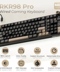 NinetySix Wired Mechanical Keyboard With GasketFrame HotSwappable PreLubed Linear Switches Mda Pbt Keycaps Onboard Volume Knob And TunableRgb Lighting Bringing That Sick Creamy Thock That Goes Hard For Grinding Games Or Crushing Desk Work Anytime in a 96% layout with a detachable knob.
