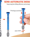 Dual Pin Vise Drill Set With Semi Automatic Rotary Action 27-Piece Micro Twist Drill Kit Including 25 Bits 0.5-3 mm for crafts