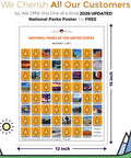 Scratch Off USA Map Wall Poster With All 63 National Parks 50 Landmarks And State Flags 24x17 Travel Tracker 2026 edition