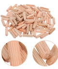 100 Pieces M8x30mm Wooden Dowels For Woodworking Furniture With Stable Grip And No Wobble Round Wood Pins For Home And Office Projects