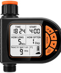 Plug And Play Programmable Sprinkler Timer For Garden Hose With Rain Delay and Manual Watering Child Lock display