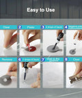 Step-by-step guide for using Windshield Repair Kit for chips and cracks up to 12 inch with glass repair fluid on laminated glass.