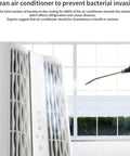 Air conditioner being cleaned with 3000W High Pressure Steam Cleaner With 6 Bar Power Portable High Temperature Vapor Cleaning Machine