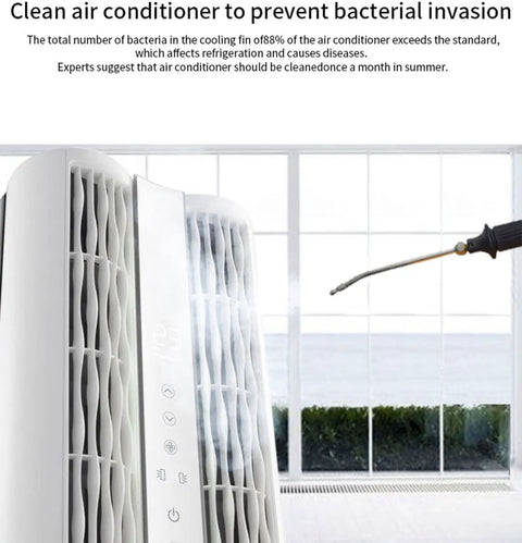 Air conditioner being cleaned with 3000W High Pressure Steam Cleaner With 6 Bar Power Portable High Temperature Vapor Cleaning Machine