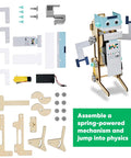 Jumping Robot STEM Kit Building Set For Kids Ages 9 And Up Learn Real World Science And Engineering As You Build Customize And Tweak Jump Performance And Look Totally Dope Science Gift, spring robot parts