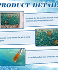 DIY Mosaic Kit For Adults With Sea Glass And Resin, Turtle design details with sea glass tiles and resin application brush