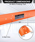 Sheet Metal Bender Folding Tool Hand Seamer For HVAC Ductwork Roofing And Metal Panels 18 Inch with 3/8 and 1 Inch Fold
