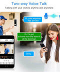 WiFi Video Doorbell Camera With 1080P HD Night Vision And Wide 166 Degree Field Of View, Motion Detection, Two Way Audio