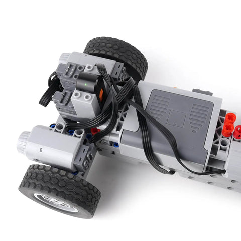 4X4 RC Car Chassis Kit For Off Road Climbing Remote Control Build Block Car With M Motor And Servo Steering AA Battery Box 62.4x20mm Wheels DIY STEM Set For Hands On Engineering close-up