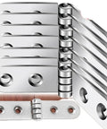 40 Pieces Rounded Corner Folding Hinges for Cabinets Tables and Furniture 180 Degree Universal Folding Hinge Screw On Woodworking