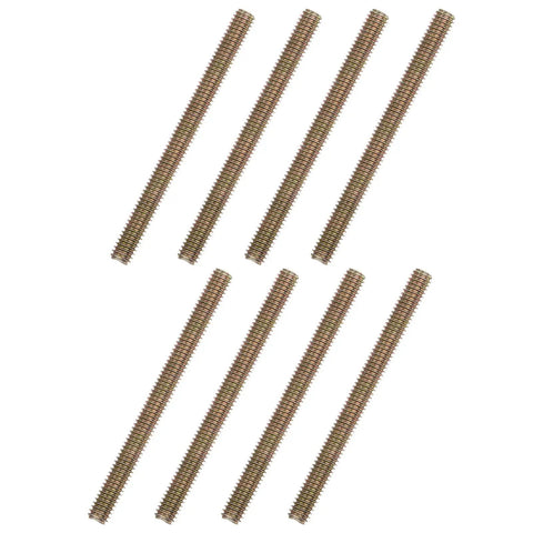 8-Piece Fully Threaded Rod Set 5/16-18 Inch Zinc Plated Carbon Steel For Furniture Mounting And Fastening, 4 Inch Length