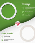 Comparison of 8 Pack Food Grade Silicone Gasket Rings For Aluminum Stovetop Coffee Makers 6 Cup Moka Express Dama Replacement Seal Set Better Than Rubber Durable Leak Free Fit For Everyday Use with other brands, showcasing superior quality and durability.