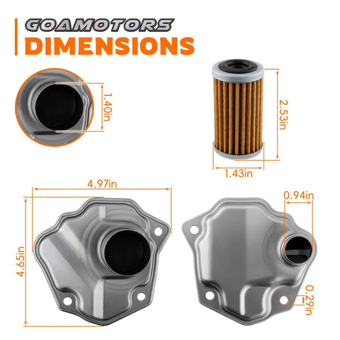 Dimensions of Transmission Filter Oil Cooler Kit With Oil Pan Gasket For Your Nissan Infiniti QX60 Maxima Murano Pathfinder