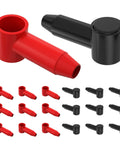 Silicone Battery Terminal Covers Kit 20 pcs insulated protectors fit 10 AWG to 4 AWG wire terminals for power junction block
