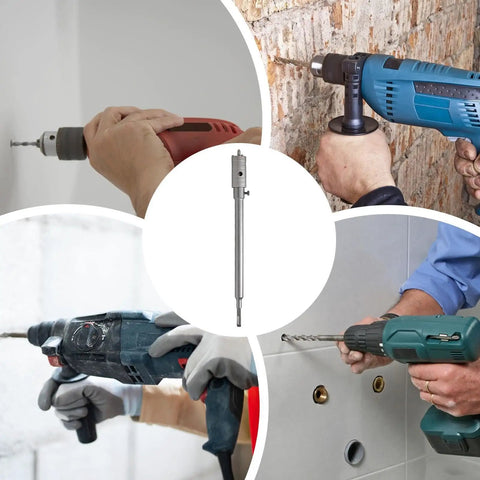 Heavy Duty Hole Saw Kit With Carbide Tips For Drilling Concrete Stone And Masonry Bricks Featuring Long Lasting Tool Steel Build Perfect For Electrical Installations And Home Improvement Projects That Need Reliable Performance, 30mm shank