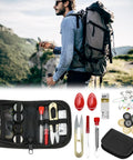Rugged Tactical Sewing Kit For Field Repairs With Heavy Duty Nylon Zipper Case Military Buttons And Three Large Thread Spools