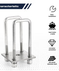 Stainless Steel Square U Bolts Kit For Boat Trailer Axle And Leaf Springs For 2x2 Axle Beefs Up Your Setup with frame plate
