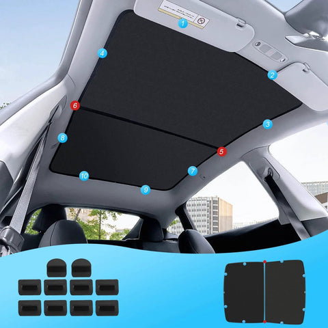 Tesla Model Y sunshade roof panel, ice black, 3.0 upgrade for 2020–2024 models