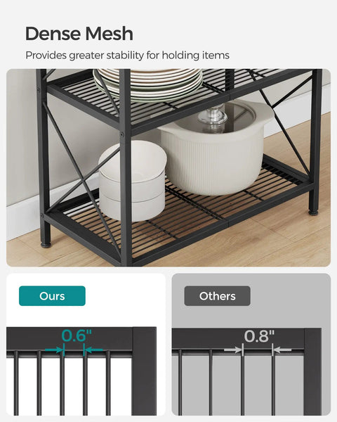 Kick The Clutter To The Curb With This No Sweat 5 Tier Steel Storage Rack Featuring Reinforced X Side Frames For Effortless Entryway Kitchen Bathroom Organization