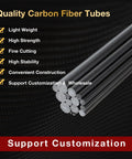 1.5mm Carbon Fiber Rod 400mm For RC Airplanes DIY Craft Matte Pole 15.7 Inch 10Pcs Beefy Strength Lightweight Heat Resistant