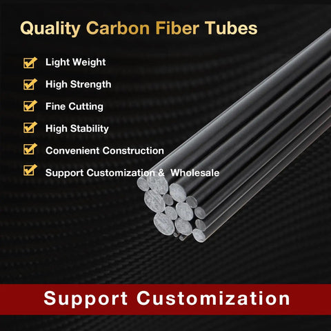 1.5mm Carbon Fiber Rod 400mm For RC Airplanes DIY Craft Matte Pole 15.7 Inch 10Pcs Beefy Strength Lightweight Heat Resistant