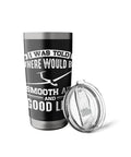 Glider Pilot Stainless Steel Insulated Tumbler For Sailplane Fans And Aviation Enthusiasts with lid detached