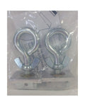 Eyebolt Quick Kit Two Pack With Four Eyebolts For Heavy Duty Lifting And Secure Anchoring Easy Quick Release Hardware For DIY Projects And Industrial Use Durable Steel Construction For Maximum Strength And Reliability, two steel eyebolts in packaging
