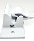 2 Pack Bottom Awning Mounting Bracket Assembly for RVs Die Cast Foot Pedal Support Kit Replacement in white finish