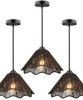 Mini Crystal Pendant Light With LED Bulb Included Hanging Lighting Fixture Adjustable Cord Black Pendant for various rooms