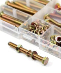 144 Piece M6 Hex Bolts Nuts Washers Set Six Sizes 20 To 70mm Beefy Heavy Duty Stainless Steel Fastener Kit for garage use