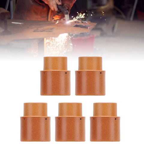 Five Pack Plasma Swirl Ring Kit PE0007 For Versa Cut 40 60 CB50 CB70 With Flame Retardant ABS Build shown in front of welding cut