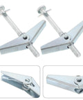 30 Pcs Carbon Steel Expansion Screws Kit For Drywall No Sweat Install And Versatile Use M5x60 Hollow Wall Anchors For Fiber Gypsum Board And Wall Decor, silver toggle anchors