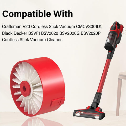 Must Have No Fuss High Density Replacement Filter For V20 Cordless Stick Vacuum CMCVS001D1 alongside compatible vacuum model