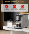 Level Up Your Coffee Game With This Top Shelf 20 Bar Espresso Machine featuring a removable water tank and built-in grinder.