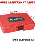 Solid red storage case for Spiral Screw Extractor Set 30-Piece Kit With Left Hand Cobalt Drill Bits And Nut Removers.
