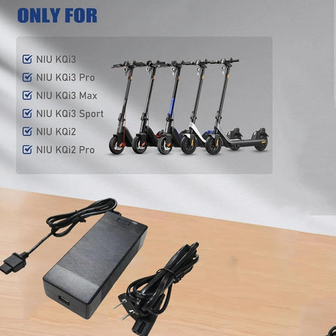 53.5V Fast Charger For KQi Air And KQi Series Scooters Including Air X KQi3 Pro Sport Max KQi2 Pro And KQi1 Pro With Universal 100-240V Input And 2A Output Built For Quick Reliable Home Or On The Go Charging
