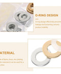 120 Piece O Ring And Flat Washer Kit With Nylon, Brass, And Zinc Plated M10x20 Spacers For Appliances And Electrical Connections Perfect For DIY Projects, Repairs, And Quick Home Upgrades. Close-up of nylon, brass, and zinc-plated washers