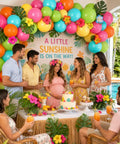 Colorful Tropical Balloons Pack 12 Inch Set With Jungle Leaves And Floral Accents For Birthday Parties Baby Showers Luaus