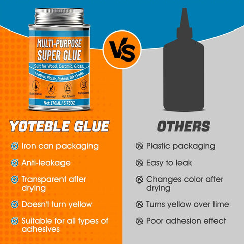 Heavy Duty Waterproof Super Glue Container With Built In Brush Applicator One Seventy Milliliter showcasing benefits vs others.