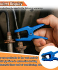 4 Piece Fluid Line Stopper Kit For Automotive Repair Durable Stop Clamp Set in blue used on brake lines