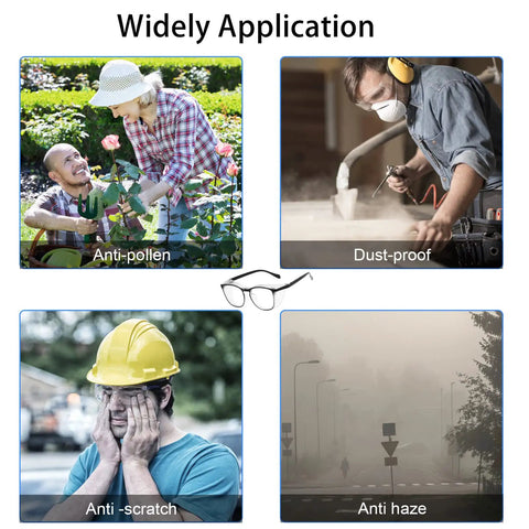 Anti Fog Safety Glasses With Side Shields for men and women in gardening, woodworking, construction, and outdoor pollution.