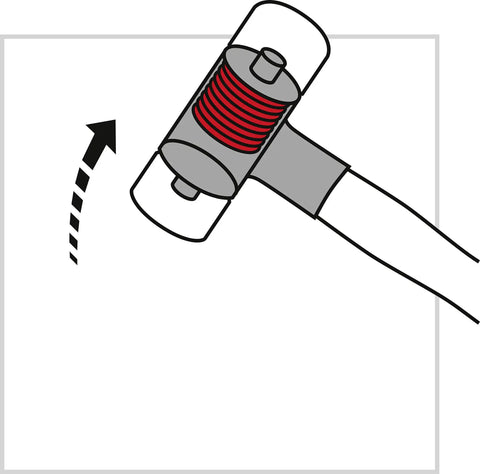 Diagram of 2 In 1 Engineer Dead Blow Hammer Pro Grade For Powerful, Precise Blows Without Recoil, Swiss Made Quality, 22mm Head