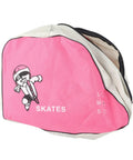 Pink skate bag for Kids Adjustable Inline Skates Blue With Light Up Wheels Breathable Comfort Fit For Smooth Outdoor Rolling.