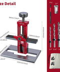 Three In One Cabinet Door Mounting Jig With Support Base For Frameless Or Face Frame Cabinets, Adjustable Aluminum Alloy Hardware Jig